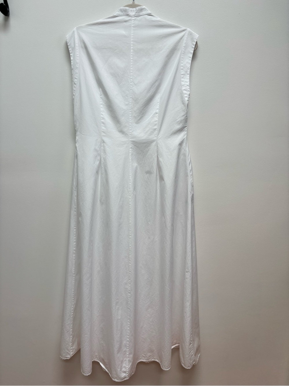 Barba Cucito A Mano Napoli White Sleeveless Midi Dress 42 L - Picture 8 of 11